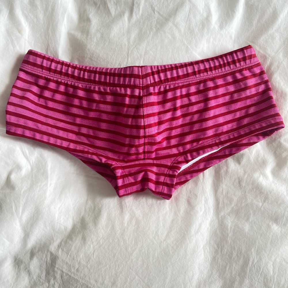 Mr. Turk swim trunks, NWOT pink striped, medium